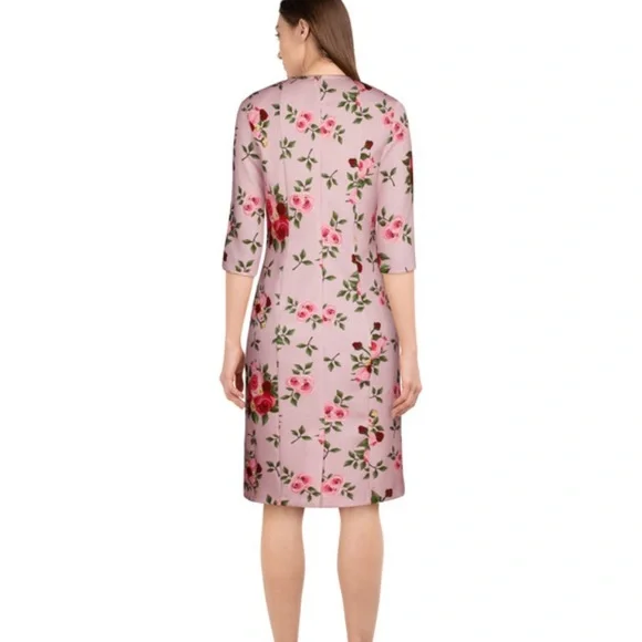 Vintage Rose Pencil Dress Pale Pink floral New - Picture 8 of 11
